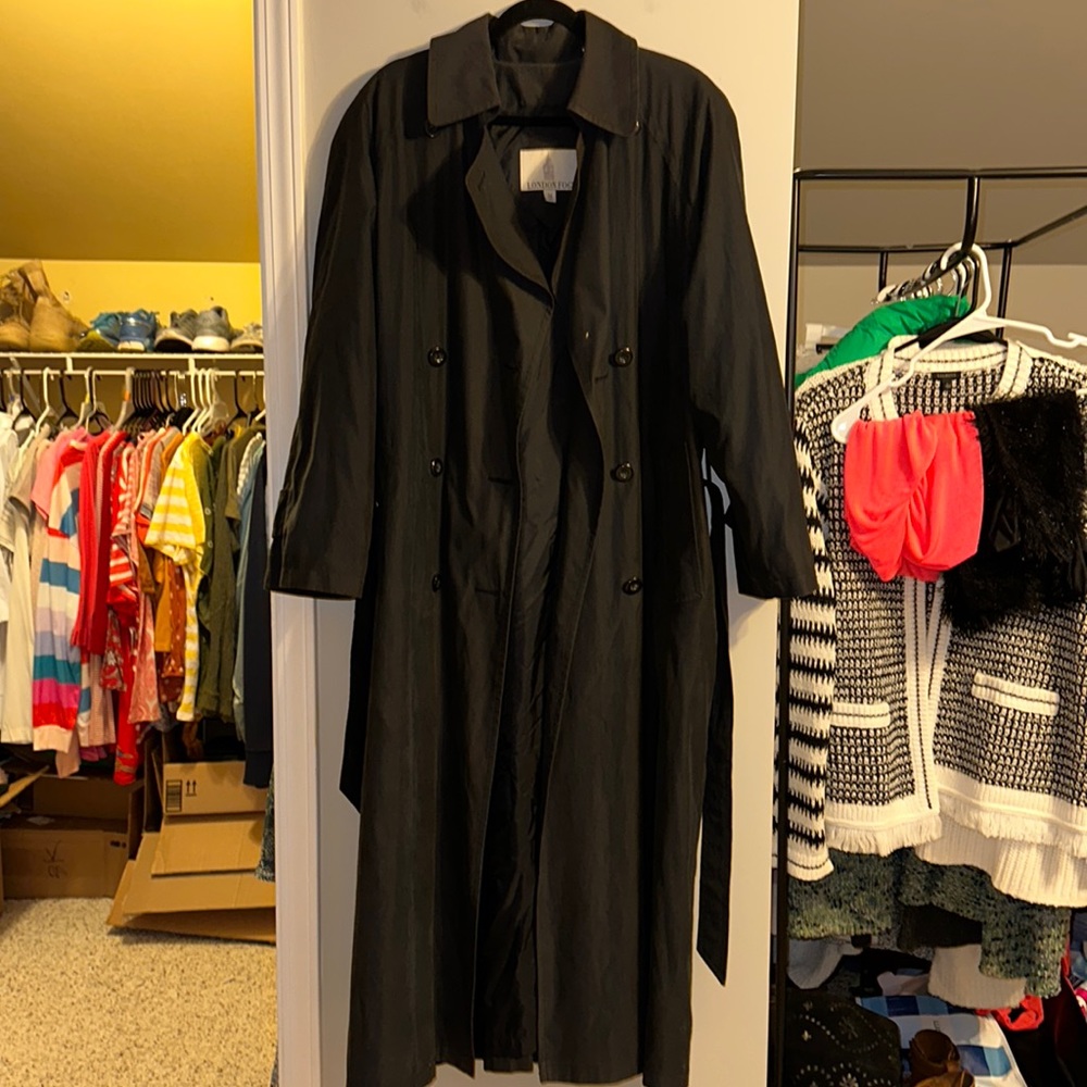 Size 14 dark gray London Fog trench coat